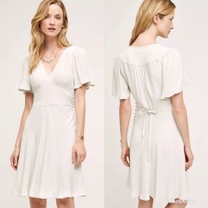 Revolve Anthropologie Ghost London Coraline Flutter Sleeve Dress